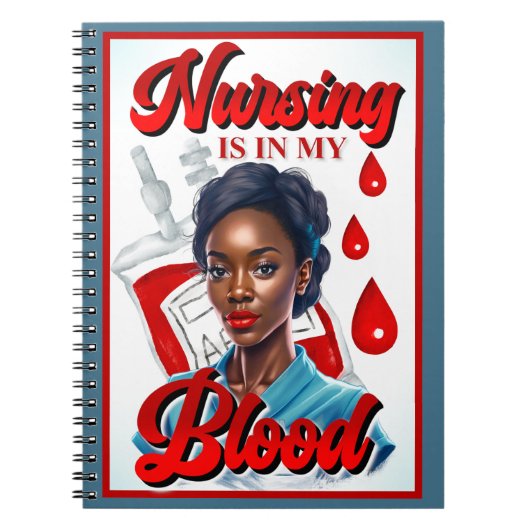 かわいいナースピンナップ_血の中だ ノートブック (正面)