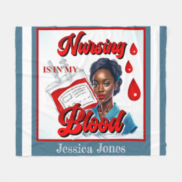 かわいいナースピンナップ_血の中だ フリースブランケット