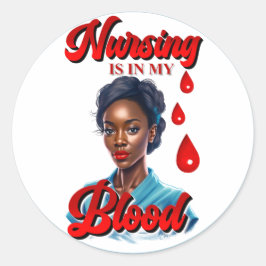 かわいいナースピンナップ_血の中だ ラウンドシール