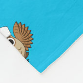 かわいいナースフクロウとシリンジ漫画 フリースブランケット (角)