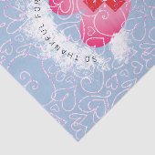 かわいいナースブルーピンクパーソナライズされたハート 薄葉紙 (詳細)