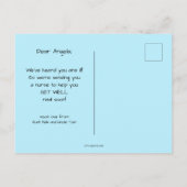 かわいいナースランドスケープ子供たちもうすぐ元気になるポストカード ポストカード (裏面)