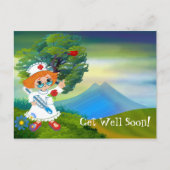 かわいいナースランドスケープ子供たちもうすぐ元気になるポストカード ポストカード (正面)