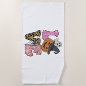 かわいいナース幽霊ハロウィーン ビーチタオル (正面)