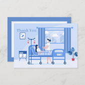 かわいいナース追加気持ち サンキューカード (正面/裏面)