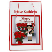 かわいいナース1メッドクリスマス抱き枕 ミディアムペーパーバッグ (正面)