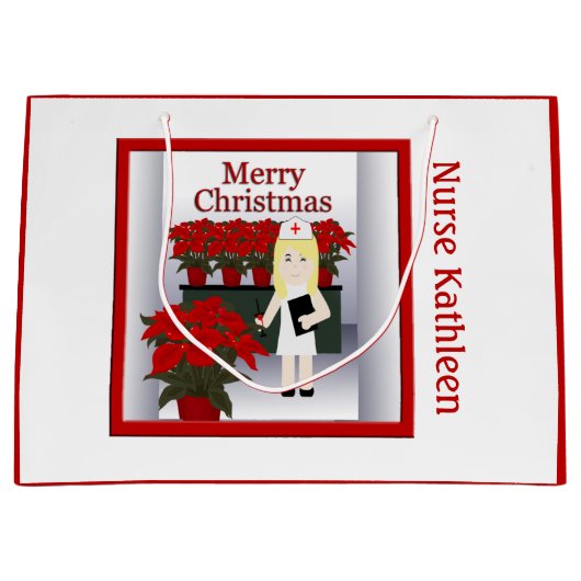 かわいいナース4クリスマスラージ抱き枕 ラージペーパーバッグ (正面)