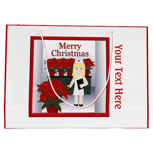 かわいいナース4クリスマスラージ抱き枕 ラージペーパーバッグ (裏面)