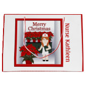 かわいいナース5大きなクリスマス抱き枕 ラージペーパーバッグ (正面)