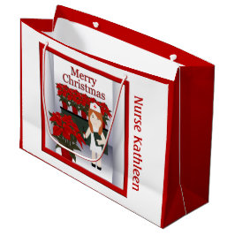 かわいいナース5大きなクリスマス抱き枕 ラージペーパーバッグ