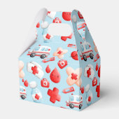 かわいいナース、医師、医療、医療をテーマにした フェイバーボックス (正面サイド)