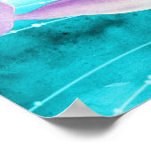 かわいいナール虹の水中水色名 ポスター (角)