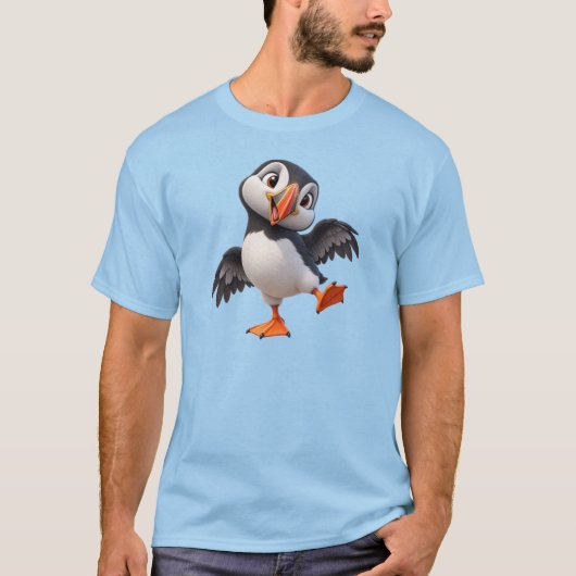 かわいいニシツブシ – おもしろい北欧の鳥 Tシャツ (正面)