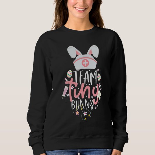 かわいいニチュピクL Dナースイースターデイチームタイニーバン スウェットシャツ (正面)