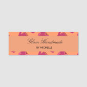 かわいいニットのピンクのセーターのビジネス 名札 (正面)