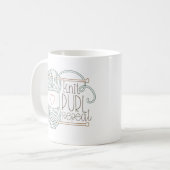 かわいいニットパールリピート コーヒーマグカップ (正面左)