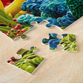 かわいいニットファンタジーお洒落シュールティーポット ジグソーパズル (側面)