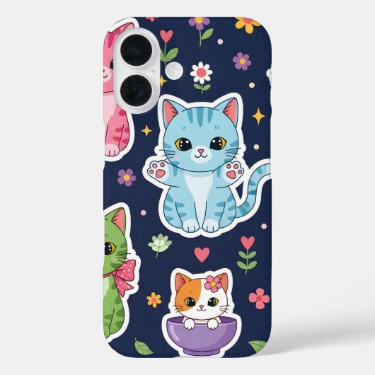 かわいいニャンコ ネコ 猫好き プレゼント Case-Mate iPhoneケース (裏面)