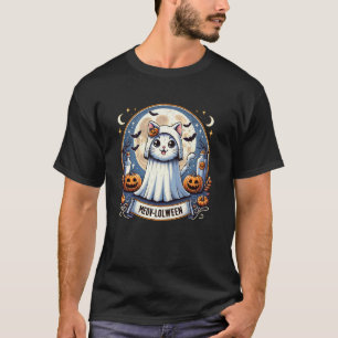 かわいいニャン Halloween おばけコスプレネコ A Tシャツ