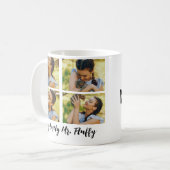 かわいいニャーニャープリントキャットコラージュ コーヒーマグカップ (正面左)