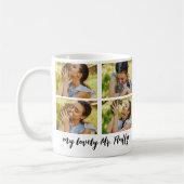 かわいいニャーニャープリントキャットコラージュ コーヒーマグカップ (左)