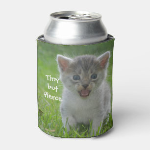 かわいいニャーニャー猫小さいが激しい 缶クーラー