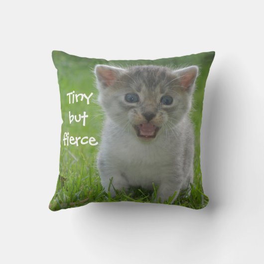 かわいいニャー子猫ちっちゃいが激しい クッション (裏面)