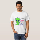 かわいいニャー猫エイリアン Tシャツ (正面フル)