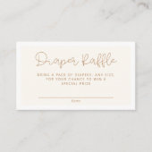 かわいいニュートラルおむつラッフルベビーシャワー エンクロージャーカード (正面)