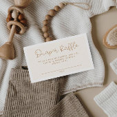 かわいいニュートラルおむつラッフルベビーシャワー エンクロージャーカード