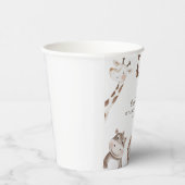 かわいいニュートラルサファリジャングル誕生日パーティーキッズ 紙コップ (右)