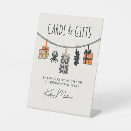 かわいいニュートラルハロウィーンベビーシャワーカード&ギフト 台座サイン