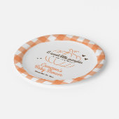 かわいいニュートラルリトルカンプキンニュートラルベビーシャワー ペーパープレート (アングル)