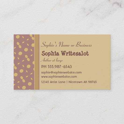 かわいいニュートラル柄クリエイティブ人 名刺 (正面)