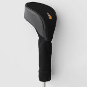 かわいいニューファンドランド幽霊ドッグホールディングパンプキンスハロ ゴルフヘッドカバー (アングル)