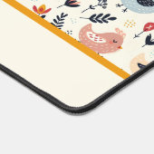 かわいいニワトリが農場にパーソナライズされた デスクマット (コーナー)