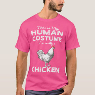 かわいいニワトリのコスプレ Tシャツ