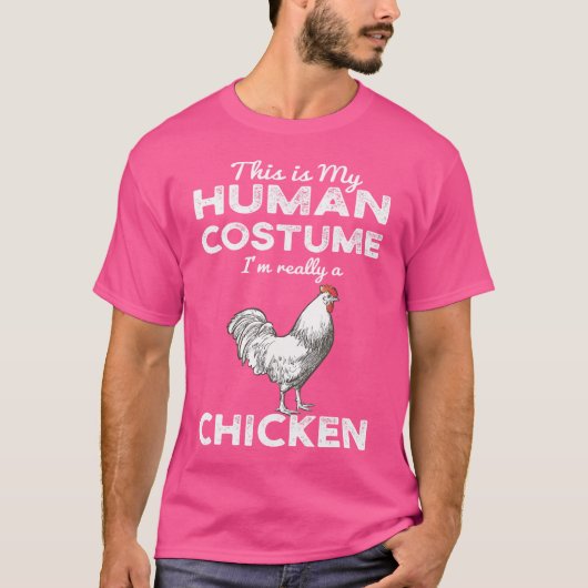 かわいいニワトリのコスプレ Tシャツ (正面)