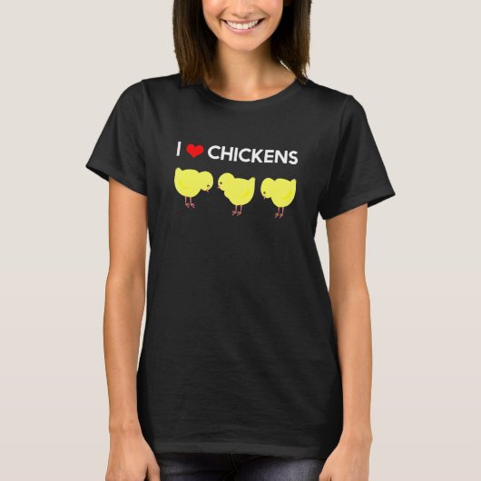 かわいいニワトリのデザイン Tシャツ (正面)