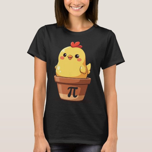かわいいニワトリのポットパイの日パイ数学教師愛好家3. Tシャツ (正面)