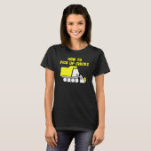 かわいいニワトリのメンズ キッズ Tシャツ (正面フル)