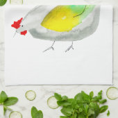 かわいいニワトリの水彩画 キッチンタオル (折り畳み)