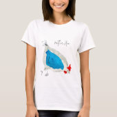 かわいいニワトリの水彩画 Tシャツ (正面)