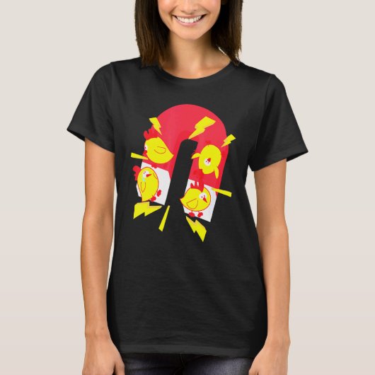かわいいニワトリ一羽好きな人向けのプレーヤー Tシャツ (正面)