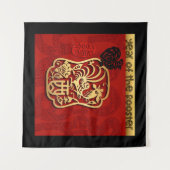 かわいいニワトリ中国の新年干支誕生日WT タペストリー (正面(横))