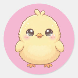 かわいいニワトリ丸ステッカーシート ラウンドシール