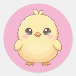 かわいいニワトリ丸ステッカーシート ラウンドシール