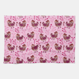 かわいいニワトリ キッチンタオル