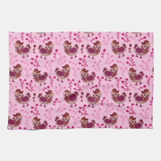 かわいいニワトリ キッチンタオル (横)