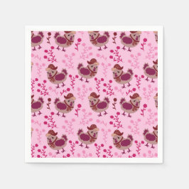 かわいいニワトリ スタンダードカクテルナプキン